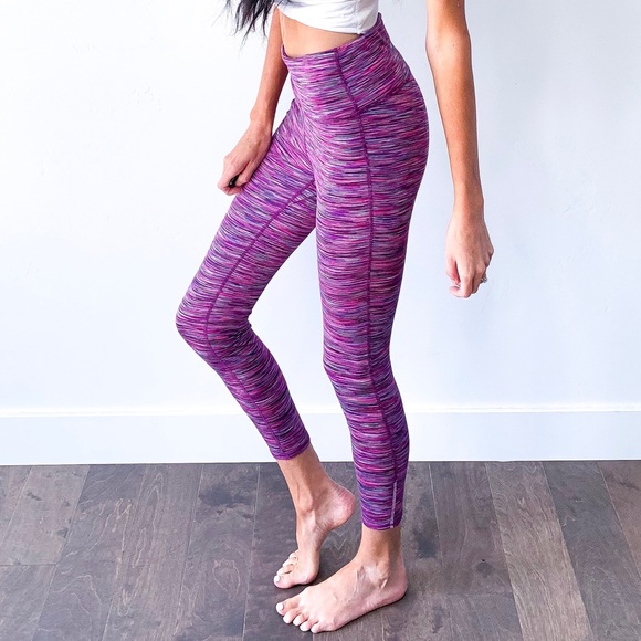 Prana Pants - Prana Caraway Purple Space Dye Yoga Leggings